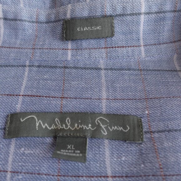 Madeleine Finn Linen Long Sleeve Button Down XL - Picture 6 of 9